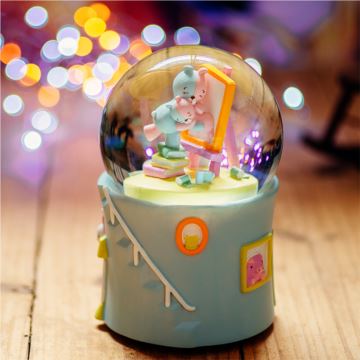 Jarll赞尔飘雪花旋转水晶球八音盒音乐盒萌趣宝宝创意生日儿童节礼物