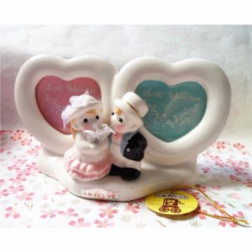 日本进口小樽陶瓷情侣娃娃八音盒音乐盒创意结婚情人节礼物送男女生