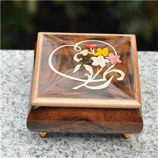 雷曼士木质30音音乐盒八音盒Y30MS1-A创意送女生日闺蜜情人节礼物精品