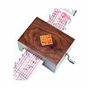 胡桃木20音手摇谱曲纸带八音盒音乐盒创意生日圣诞节礼物DIY特别