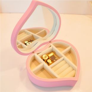 日本进口Sankyo心形木质18音首饰盒八音盒音乐盒 创意精品生日结婚礼物品男送女生友