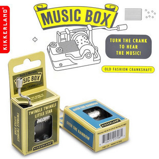 美国Kikkerland不锈钢18音复古手摇式音乐盒八音盒 创意礼品