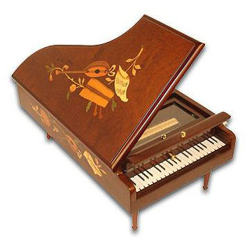 意大利瑞士进口木质钢琴八音盒音乐盒御爵Reuge机芯创意送女生日礼物