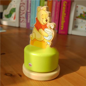 进口意大利维尼熊音乐盒八音盒迪士尼创意生日儿童圣诞节礼物摆件送男女生