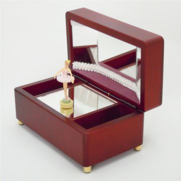 日本进口Sankyo18音木制旋转芭蕾舞跳舞女孩八音盒音乐盒创意结婚礼物