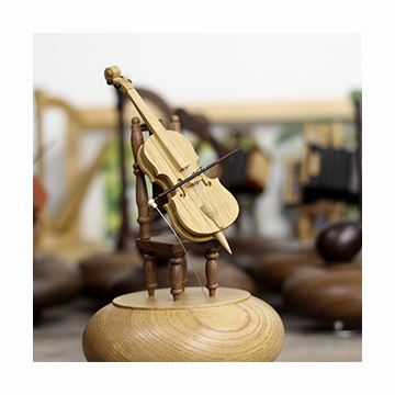 日本进口sankyo18音高档木质小提琴八音盒音乐盒创意结婚生日礼物